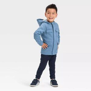 TODDLER BOY- CAT & JACK- BLUE LINED MEDIUM WEIGHT JACKET